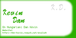 kevin dan business card